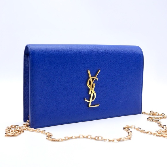 🍓YSL Monogram Flap Clutch in Grained Leather - Picture 4 of 16